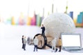 Miniature people, Group of businessmen work with team, using as background Choice of the best suited employee, HR, HRM, HRD, job Royalty Free Stock Photo