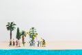 Happy family enjoy summer vacation on the beach Royalty Free Stock Photo