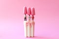 Miniature People on Pastel Popsicle, Creative Summer Concept