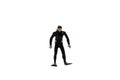 Miniature people : Scuba diver  on white background Royalty Free Stock Photo