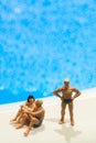 Miniature people: Vacationers are enjoying the beach