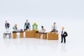 Miniature people : Working in the office, salary man, talent development work. Image use for teamwork ,business concept