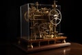 Miniature perpetual motion machine that uses motion to generate energy. Generative AI