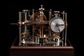 Miniature perpetual motion machine that uses motion to generate energy. Generative AI