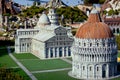 The miniature of Pisa city cahedral in Park of miniatures in Rimini, Italy