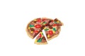 Miniature pizza model from japanese clay Royalty Free Stock Photo