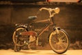 Miniature portrait of an old bicycle