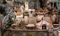 Miniature railway through castle village on a mountain in themepark the efteling