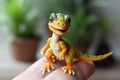 Miniature Realistic Dancing Dinosaur. AI Generated