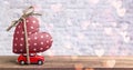 Miniature Red Car Carrying Heart