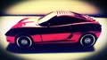Miniature red car. toy car vintage. lomography. Royalty Free Stock Photo