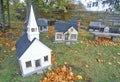 Miniature replica of New England town in Autumn, Stonington, ME