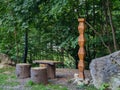 Miniature reproduction of Constantin Brancusi Infinite Column and Silence Table