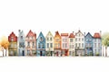 Miniature Row Houses: A Whimsical World of Symmetry and Serenity