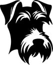 Miniature Schnauzer Black Silhouette Generative Ai Royalty Free Stock Photo