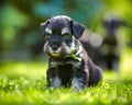 Miniature schnauzer puppy Royalty Free Stock Photo