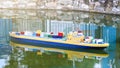 Miniature of ship cargo containers Royalty Free Stock Photo