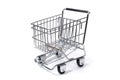 Miniature Shopping Cart on White