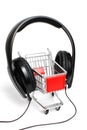 Miniature shopping trolley Royalty Free Stock Photo