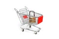 Miniature shopping trolley Royalty Free Stock Photo