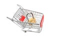 Miniature shopping trolley Royalty Free Stock Photo