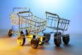 Miniature Shopping Trolleys Royalty Free Stock Photo