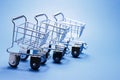 Miniature Shopping Trolleys Royalty Free Stock Photo