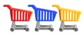 Miniature Shopping Trolleys Royalty Free Stock Photo