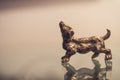 Miniature Silver Dog Figure Royalty Free Stock Photo