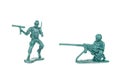 Miniature soldiers toy on white Royalty Free Stock Photo