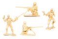 Miniature soldiers toy on white Royalty Free Stock Photo