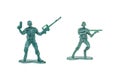Miniature soldiers toy on white Royalty Free Stock Photo