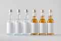 Miniature Spirits / Liquor Bottle Mock-Up - Multiple Bottles. Blank Label