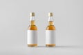 Miniature Spirits / Liquor Bottle Mock-Up - Two Bottles. Blank Label