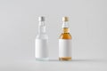 Miniature Spirits / Liquor Bottle Mock-Up - Two Bottles. Blank Label