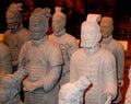 Miniature terracotta figures of Chinese warriors