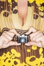 Miniature toy camera. Royalty Free Stock Photo