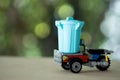 Miniature toy car: Tricycle for loading and unloading garbage