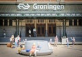 miniature trainstation of groningen Royalty Free Stock Photo