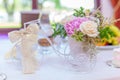 Miniature tricycle flower arrangements Royalty Free Stock Photo