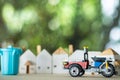 Miniature tricycle for loading and unloading garbage. Vendor served garbage collection in home to sale