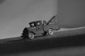Miniature truck in black and white Royalty Free Stock Photo