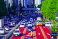 A miniature urban street in Tokyo tiltshift