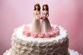 miniature wedding couple figure AI generated