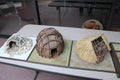 Miniature wigwams at displayed at the Fort Ancient Museum