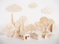 Miniature wooden model cutting artwork craft handmade minimal