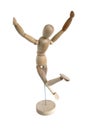 Miniature Wooden Model Leaping for Joy (back)