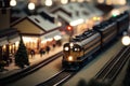 Miniature world display model train set