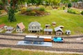 Miniature world with model train