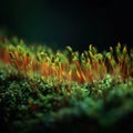 The Miniature World Of Moss Spores From Nature Generative AI Royalty Free Stock Photo